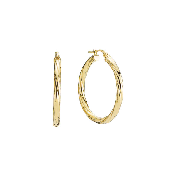 Lund Copenhagen Gold Hoops, 8 karat. Ø25 mm