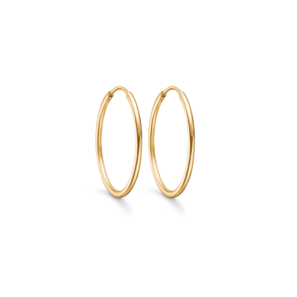 Guldringar 8 karat. 1,4 x 25 mm.