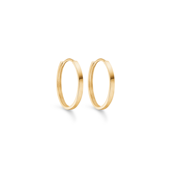Kreolska touchringar i 8 karat guld. 2,2 x 20 mm.