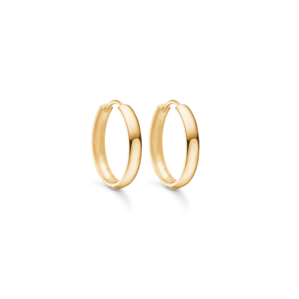 Guldbågar i 8 karat guld, 3,3 x 20 mm.