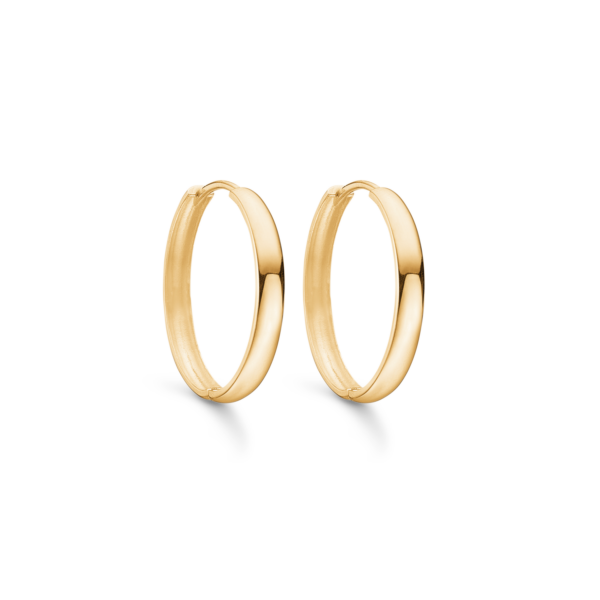 Guldringar i 8 karat guld, 3,3 x 25 mm.