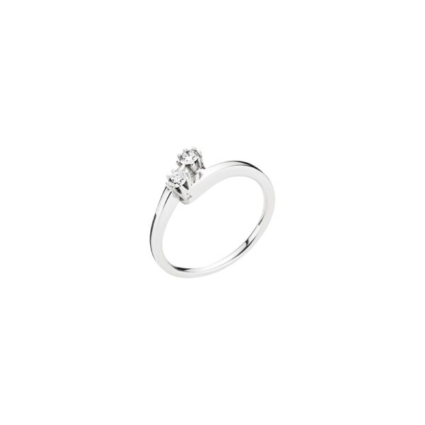 Lund Copenhagen Guldring med diamanter 2x0.10ct W.SI 585