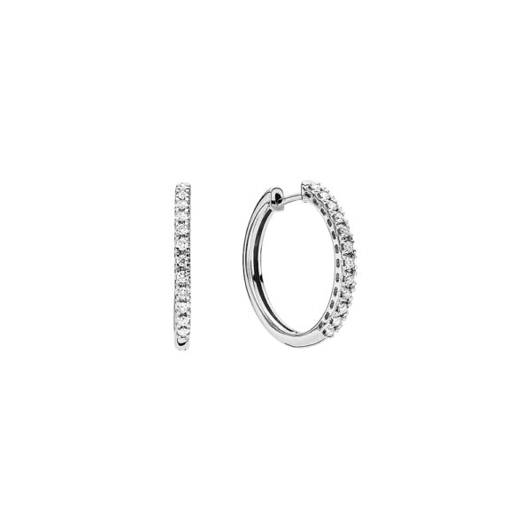 Lund Copenhagen Diamantbågar i vitguld 14 karat. Ø19mm