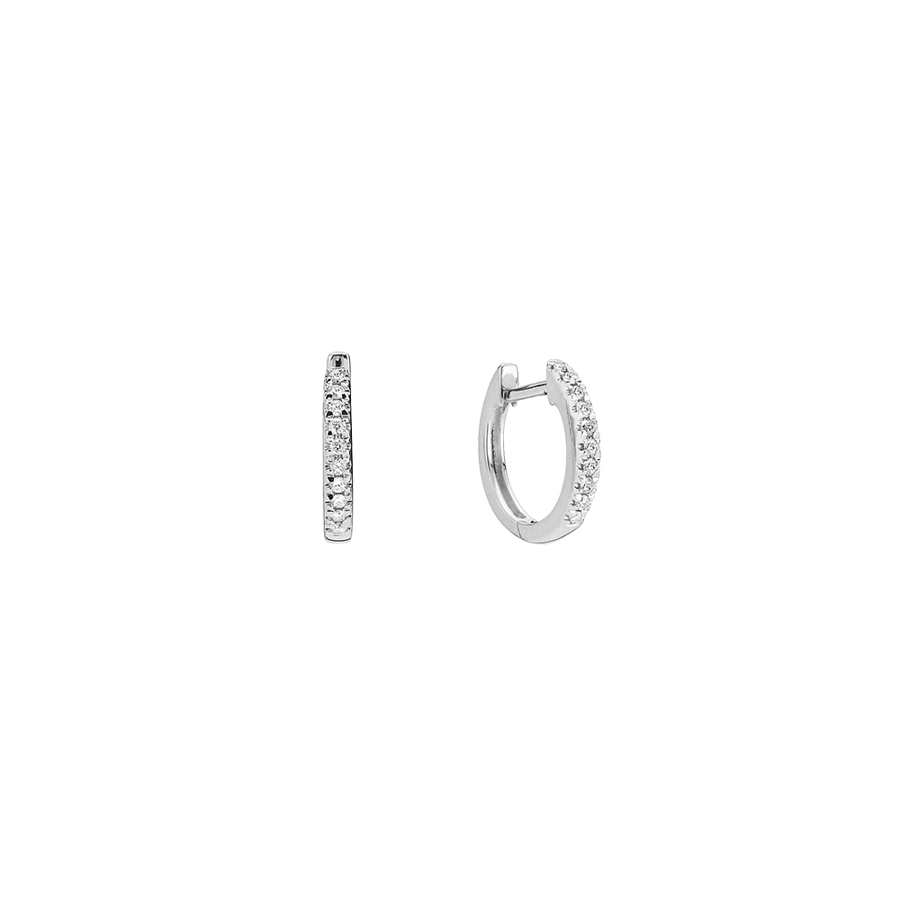 Diamant creoler i hvidguld