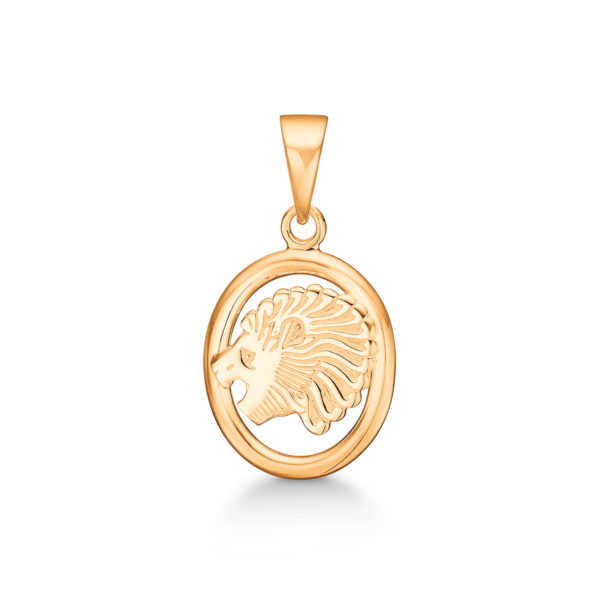Stjärntecken Lejonet 14 kt. guldhänge. Mått: 13 x 12,5 mm.