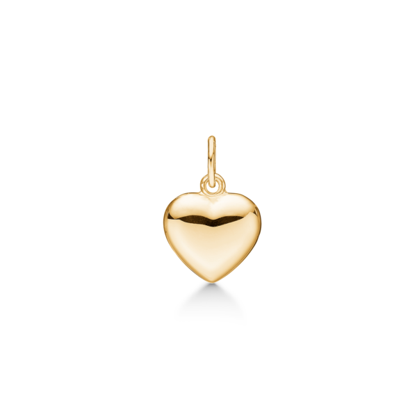 8 kt. guld hänge hjärta. Mått: 8,5 x 8 mm.