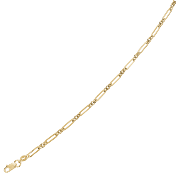 kt. guldarmband med ovala länkar Längd 18 cm.