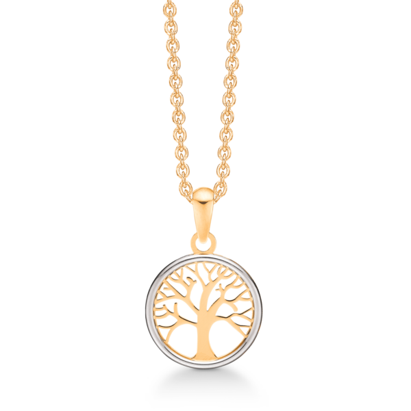 Støring livets träd halsband i 8 karat guld - 42-45 cm