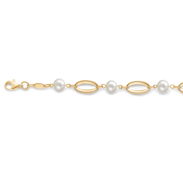 8 karats guldpärlhalsband 43 cm.