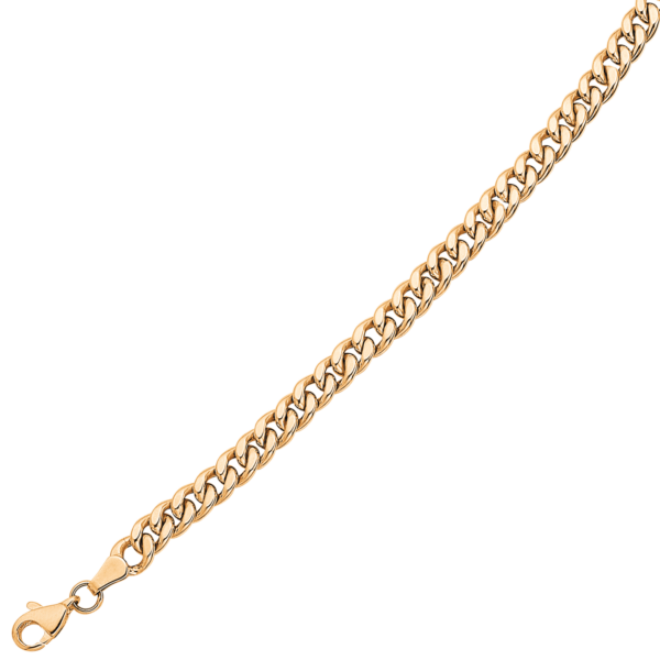 Panzerhalsband Guld 8 karat. Platt rustning. 43,5 cm.