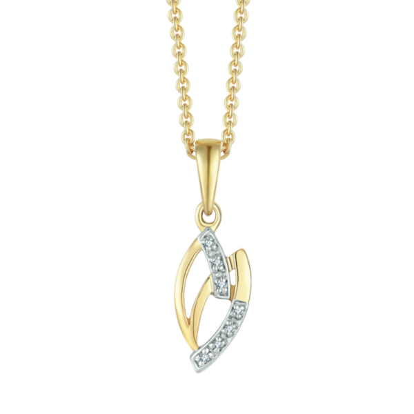 8 kt guld dubbelt avlångt ovalt halsband med zirkoner