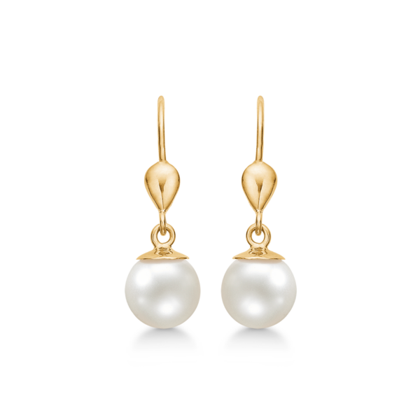 Pärlörhängen i 14 karat guld