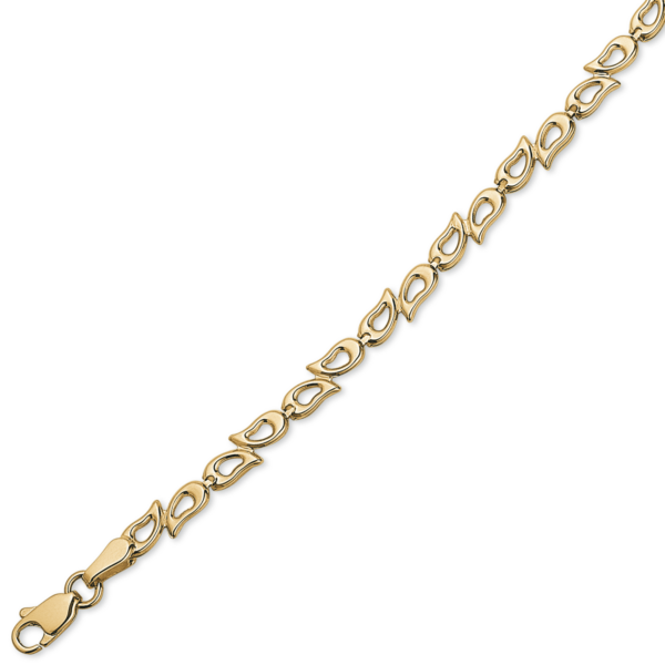 14 kt. guldarmband med små blad. Längd 18,5 cm.