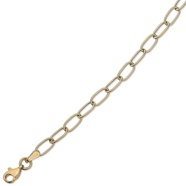 14 kt. guldarmband med stora ovala länkar. Längd 18 cm.