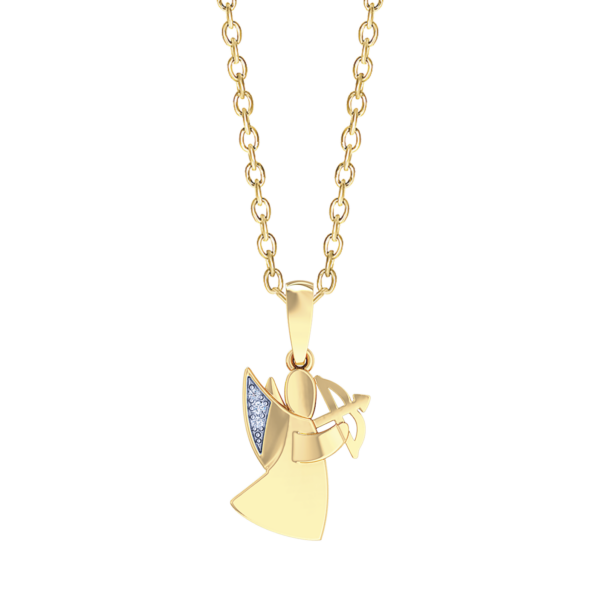 Angels 14 karats guldhalsband, med diamanter