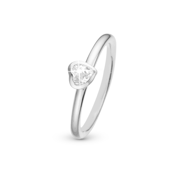 Christina silverring med topashjärta - Promise
