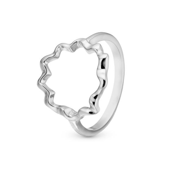 Christina silver ring vågstruktur - Ocean Waves