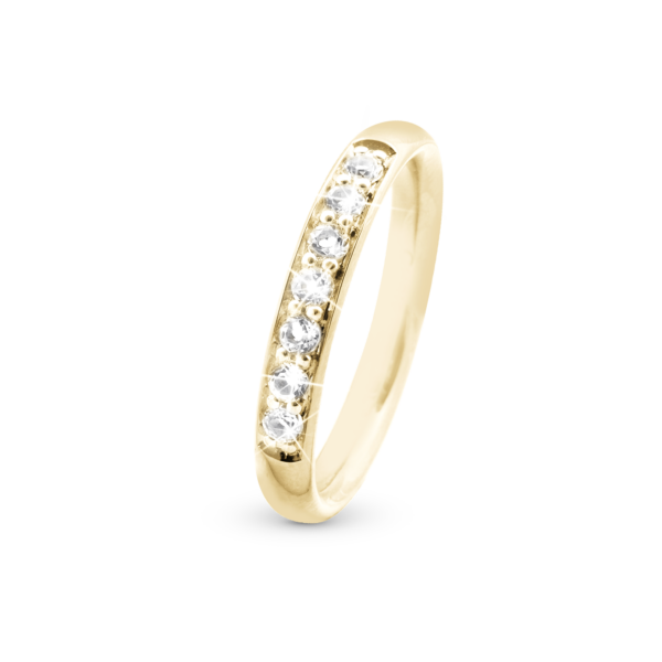 Christina guldpläterad ring med 7 äkta topaser - Topaz Queen