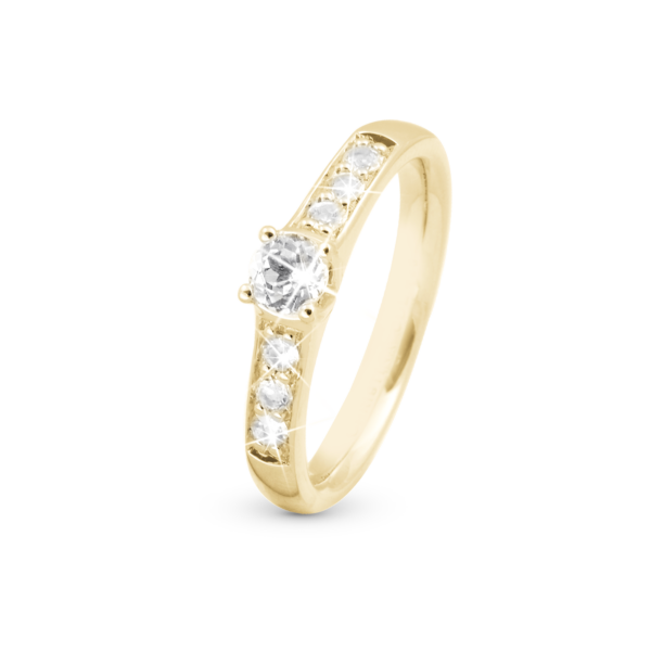 Christina guldpläterad ring med 7 äkta topaser - Topaz Princess