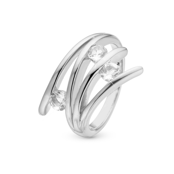 Christina silverring Balance Love med 3 topaser