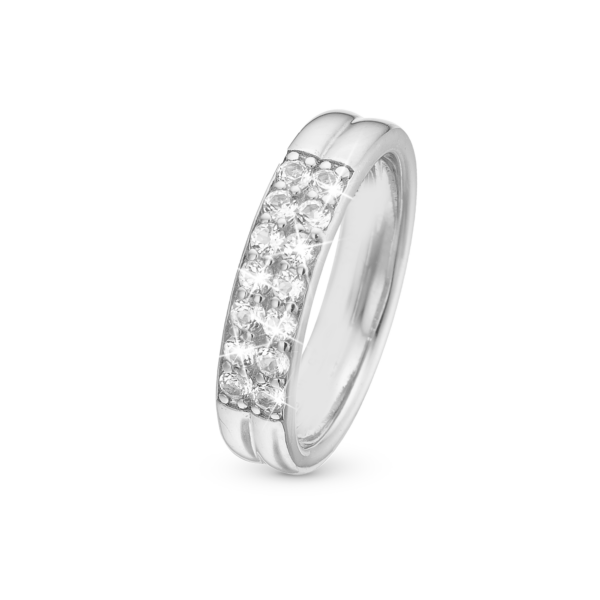 Christina silverring med 14 topaser - Eternity Topaz