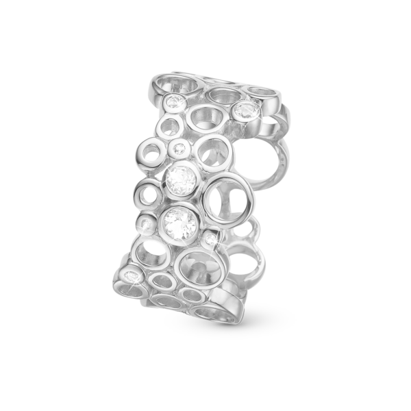 Christina silverring med 8 topaser - Cocktail