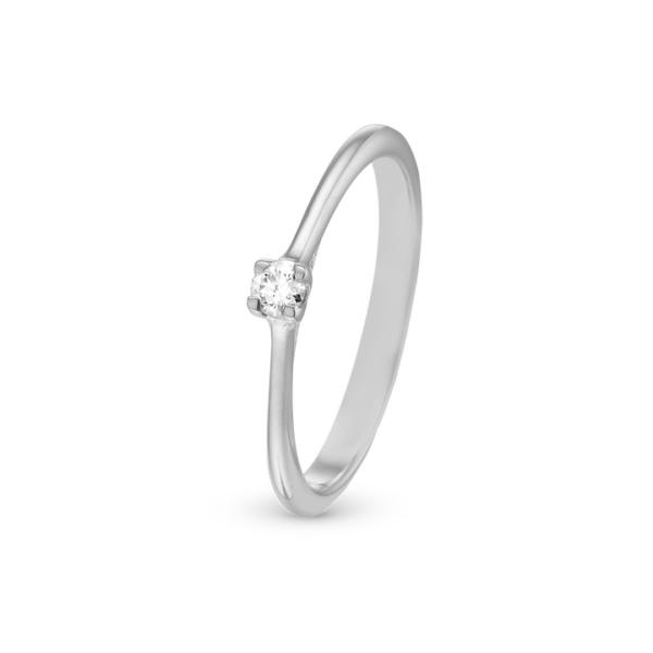 Christina silverring med äkta diamant (0,10 ct)
