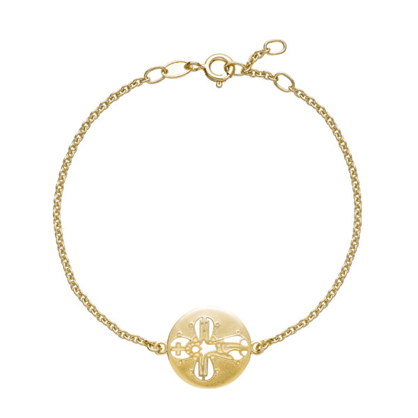 Lund Copenhagen Dagmarkor armband 24 karat guldpläterat. 17-19 cm