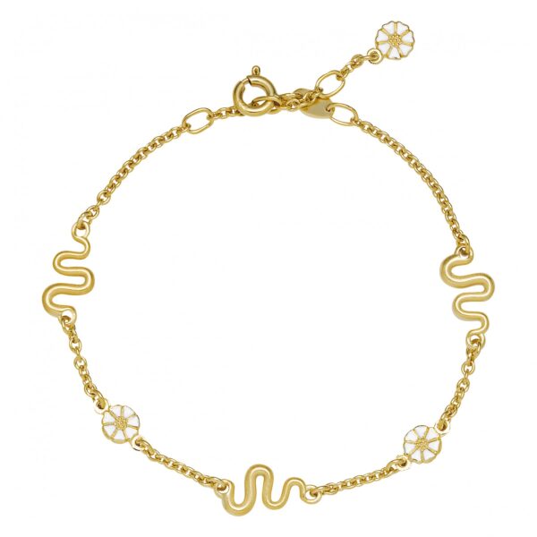 Lund Copenhagen - Marguerit Armband 3x5 mm guldpläterat silver 925
