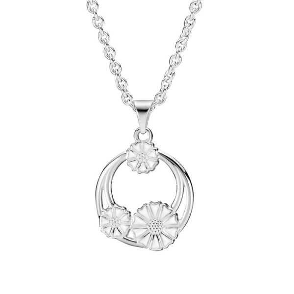Lund Copenhagen Marguerite Halsband 2x5+1x7,5mm 925