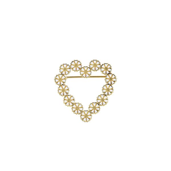Lund Copenhagen Daisy brosch hj. hv emalj fg.925