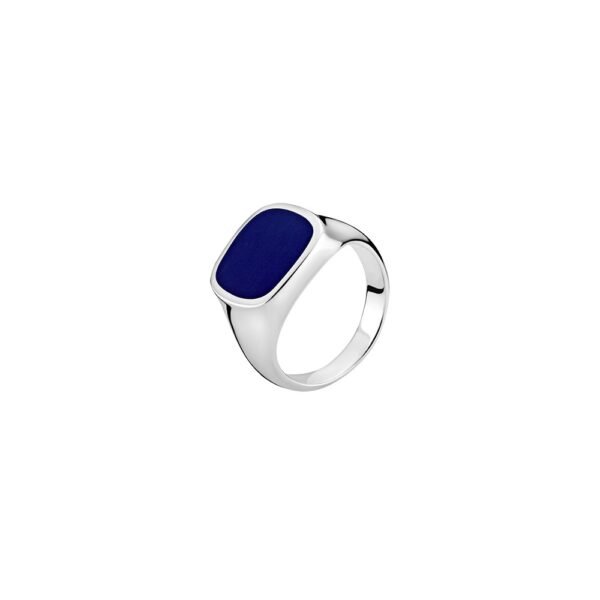 Silverring med syntetisk lapis lazuli 14x15mm 925