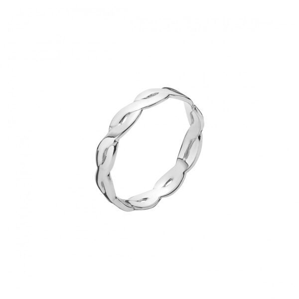 Silverring flätad 925