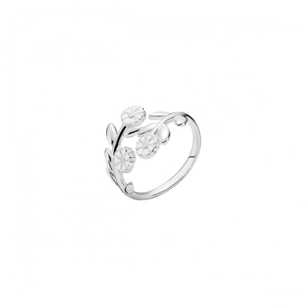 Lund Copenhagen Daisy ring, grenad i silver. 3x5 mm
