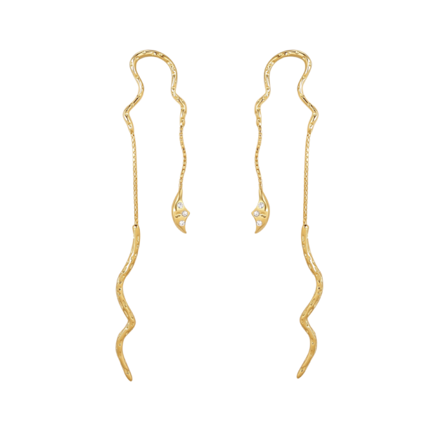 Nava Copenhagen Chain örhängen Aisha - Guldpläterade