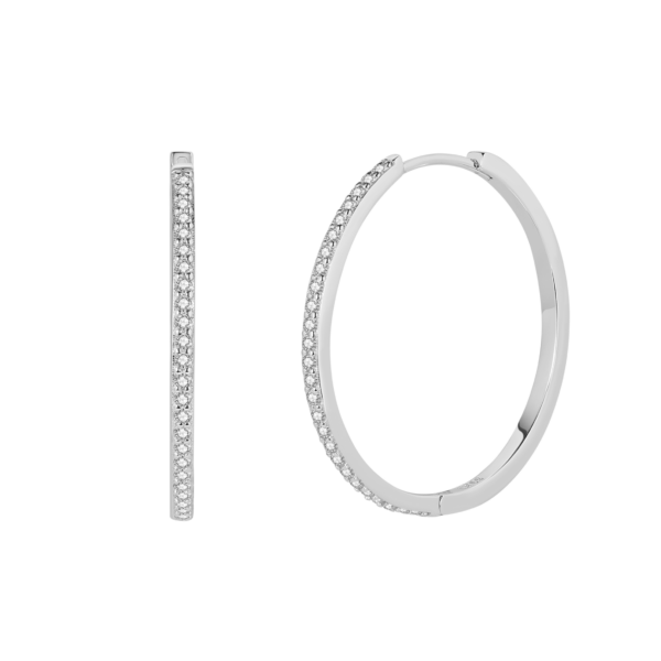 Nava Copenhagen Creoles med stenar Aquila Örhängen L - Silver