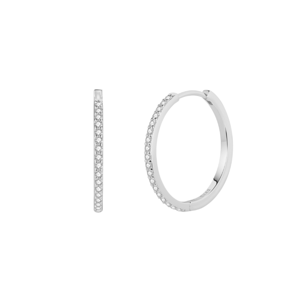 Nava Copenhagen Creoles med stenar Aquila Örhängen M - Silver