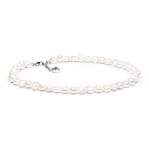Perlehalskæde med ægte barokperler