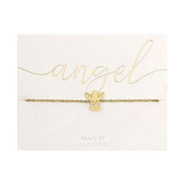 Änglaarmband 14 karat guldpläterat - justerbart 17-20cm