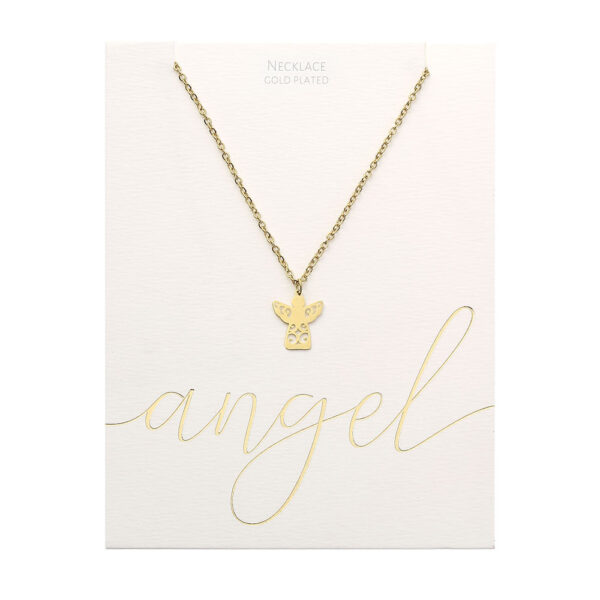 Ängelhalsband 14 karat guldpläterat 42+5 cm