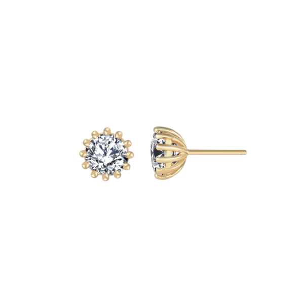 Silverpläterade öronproppar 4 mm med zirkon