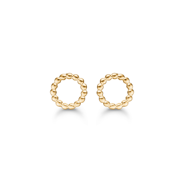 Støvring Circle öronproppar guldpläterade, med prickdesign