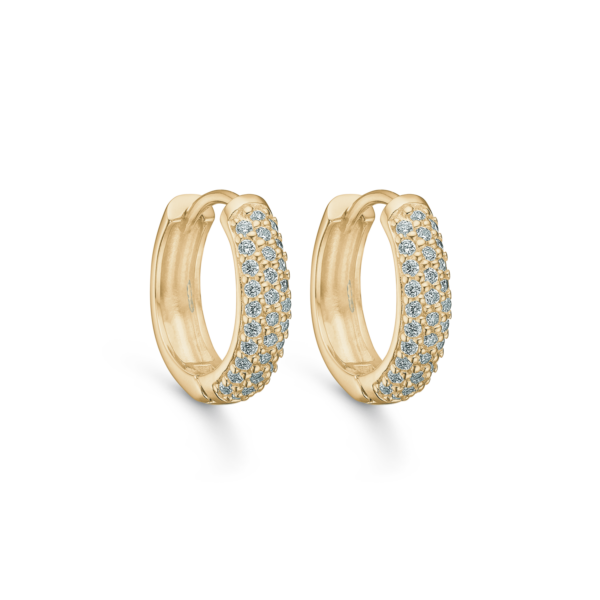 Kreolörhängen guldpläterade silver med zirkonstenar