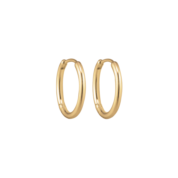 Hoops örhängen guldpläterade silver 1,6x16 mm