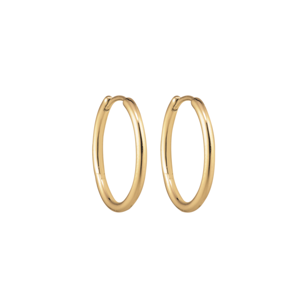 Hoops örhängen guldpläterade silver 1,6x18 mm.