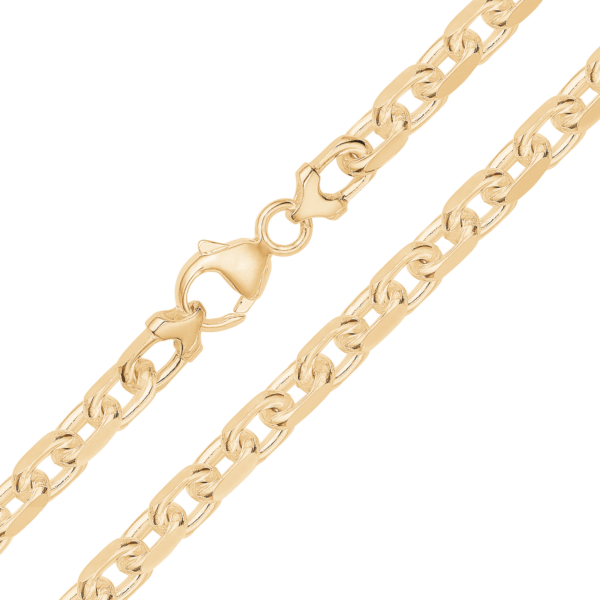 Silverförgylld ankarkedja 1,80 18 cm.