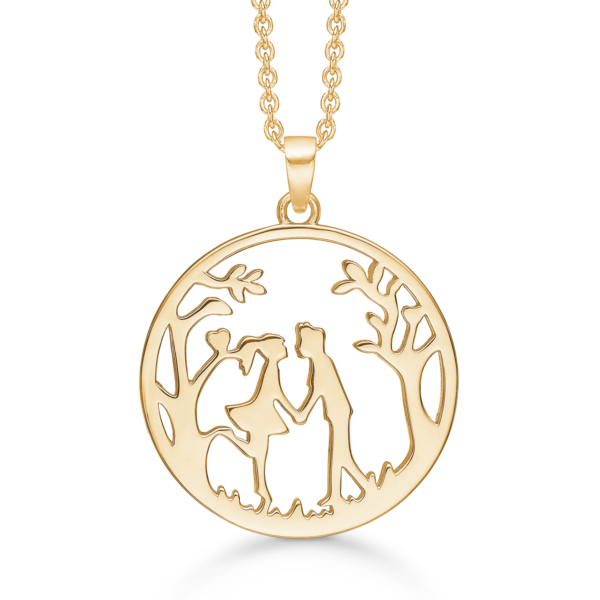 Støvring Tree of Life halsband med par älskare 14 karat 42-45 cm