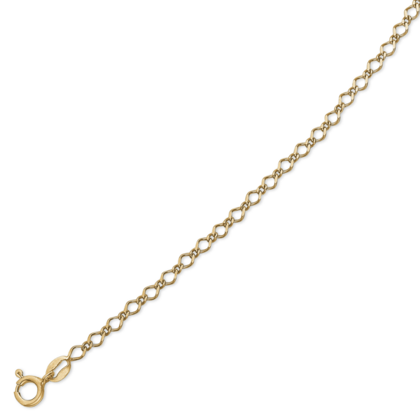 Silverförgylld ankelkedja med ovala länkar. Längd 23+4 cm.