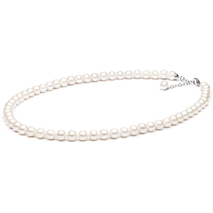 luksus lang perlehalskæde med runde perler