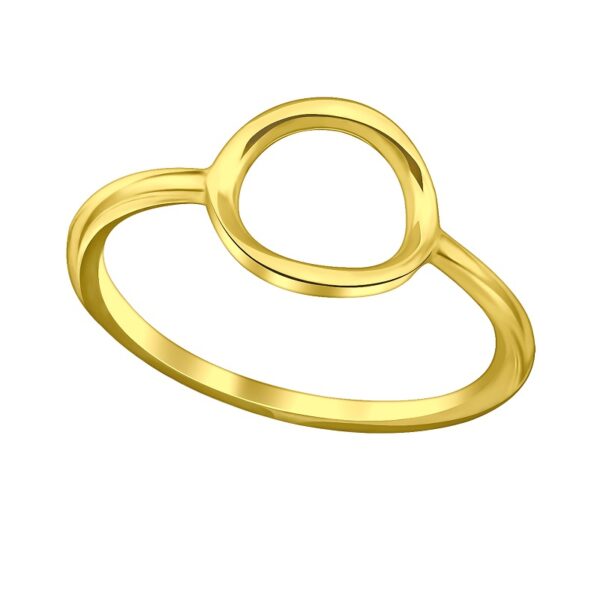 Oval ring i silver guldpläterad 18 kt